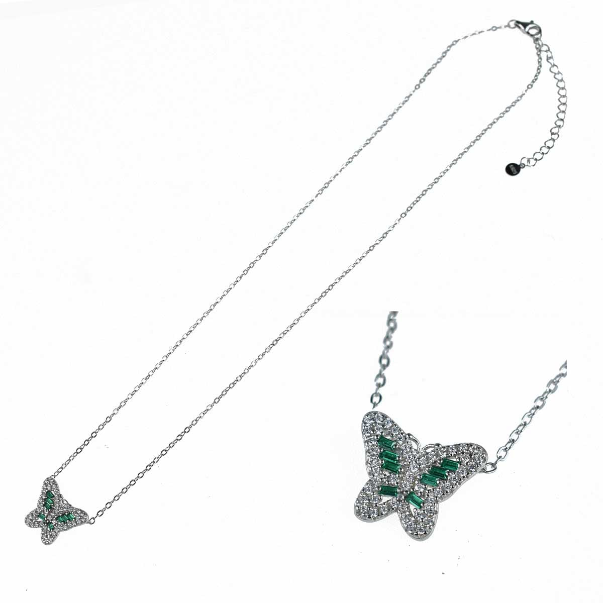 Collana in Argento 925 Donna Farfalla con Zirconi - Traversi