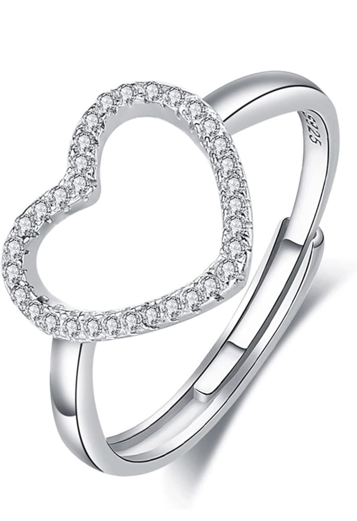 Anello Cuore Donna Argento con Zirconi - Traversi