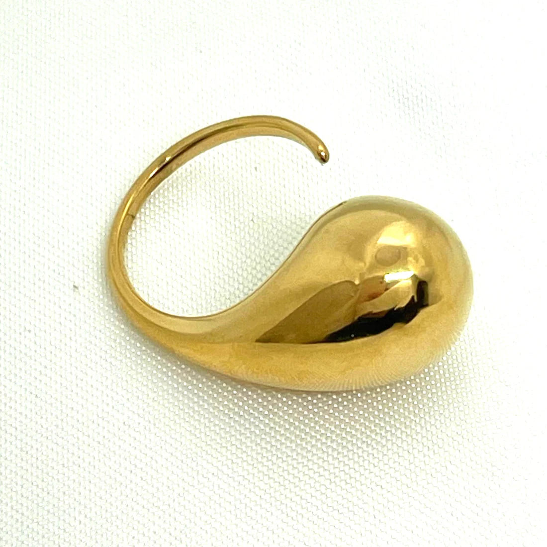 Anello in Acciaio Donna Goccia Singola - Traversi