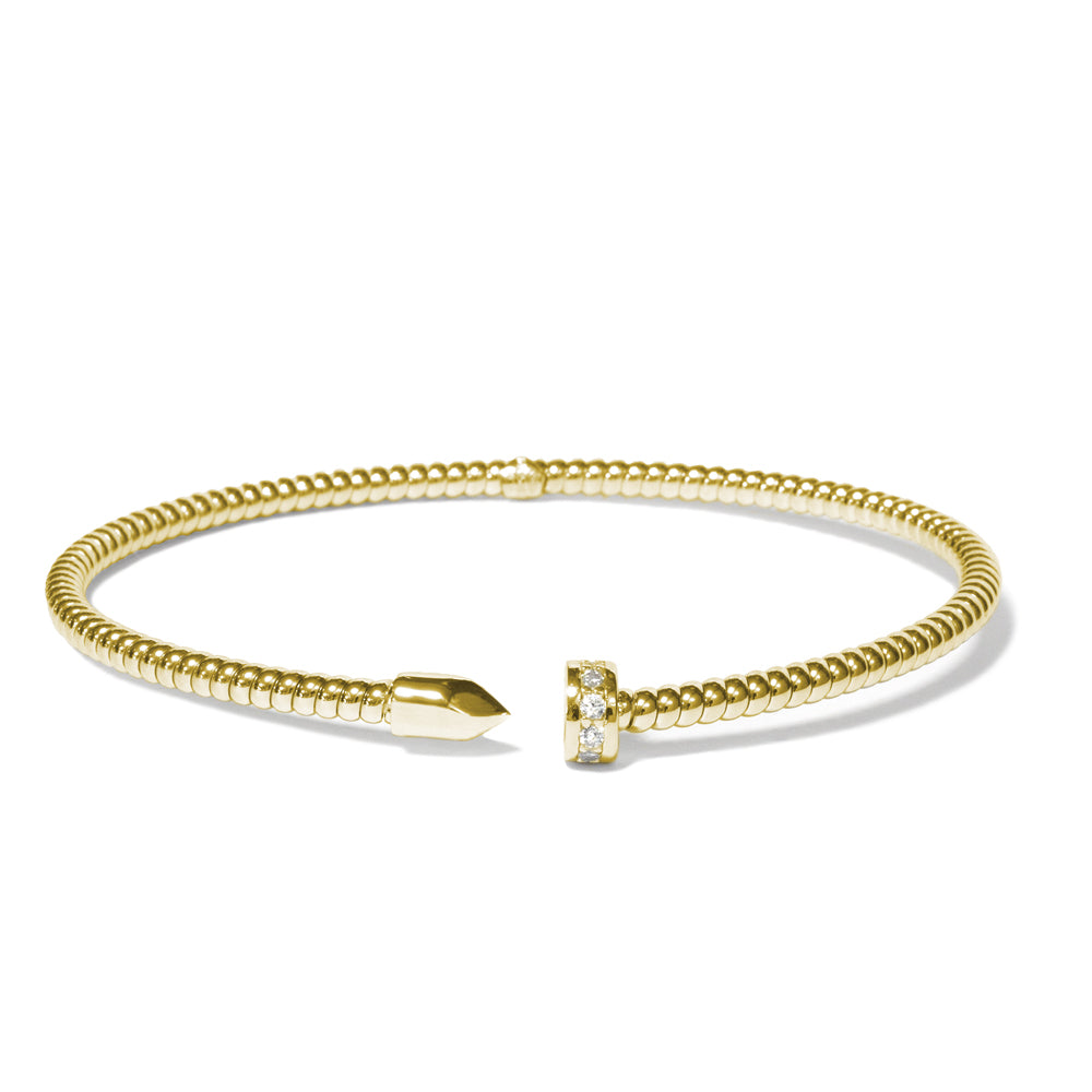 Bracciale Borsari Iside chiodo uno in Argento 925 con placcatura in oro 2 micron Donna