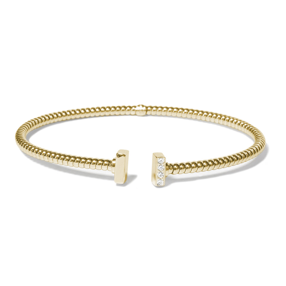 Bracciale Borsari Iside "Tiffany" in Argento 925 con placcatura in oro 2 micron Donna